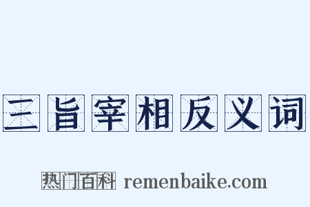 三旨宰相反义词是什么意思的图片